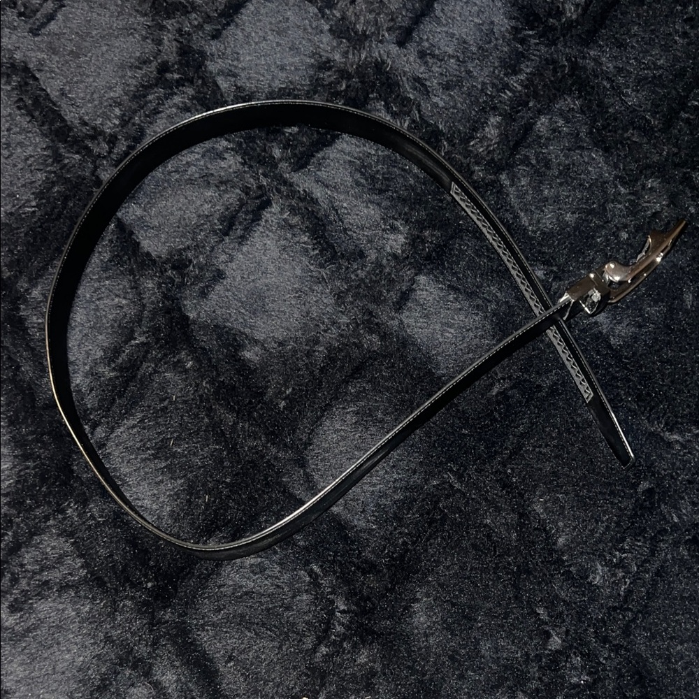 Sleek Black Leather Belt